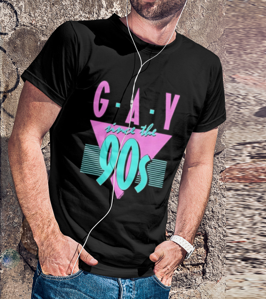 GAY Since The 90s Pink Triangle Retro Pride T-Shirt