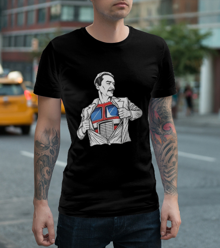 Optimus Prime Transformers Hidden Chest Transformation Reveal T-Shirt