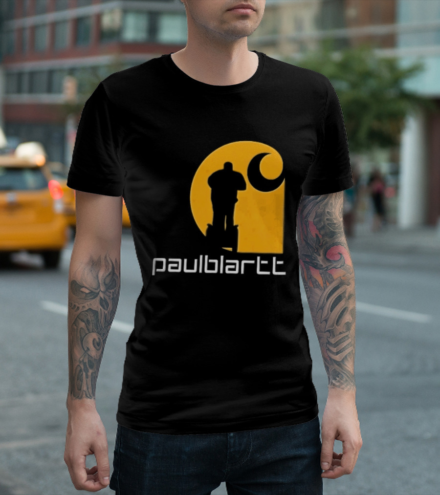 Paulblartt Security Guard Segway Yellow Swirl T-Shirt