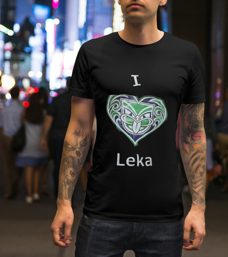 I Leka New Zealand Warriors Heart Shape Koru T-Shirt