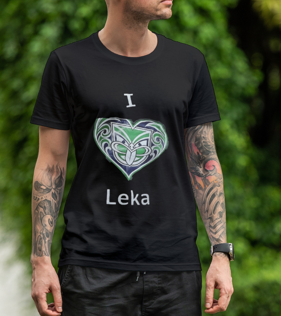 I Leka New Zealand Warriors Heart Shape Koru T-Shirt