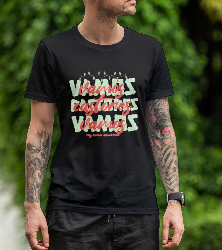 Vamos Castores Vamos Lightning Christmas Holiday Lights T-Shirt