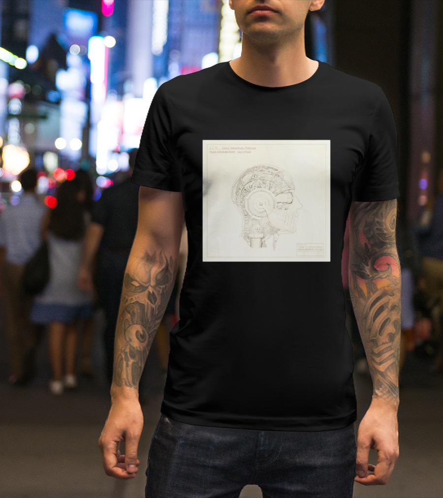 VisionQuest JIM Joule Individual Machine Head Blueprint Drawing T-Shirt