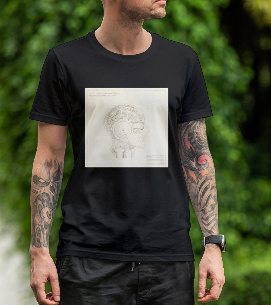 VisionQuest JIM Joule Individual Machine Head Blueprint Drawing T-Shirt
