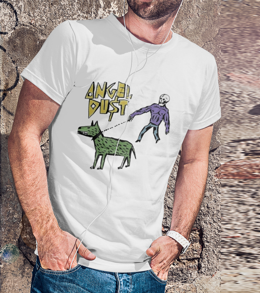 Angel Dust Skeleton Walking Dog T-Shirt