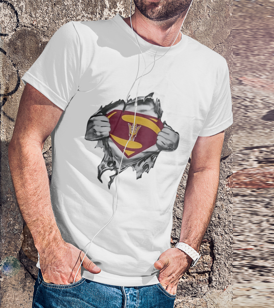 Arizona State Sun Devils Superhero Emblem ASU Fan T-Shirt