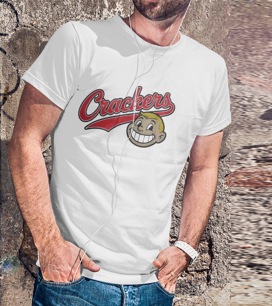 Crackers Vintage Cartoon Style Blonde Boy Smiling T-Shirt