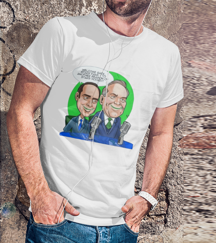 Dallas Stars Prime Time Welcome Back Fans Season Hockey Mic Duo T-Shirt