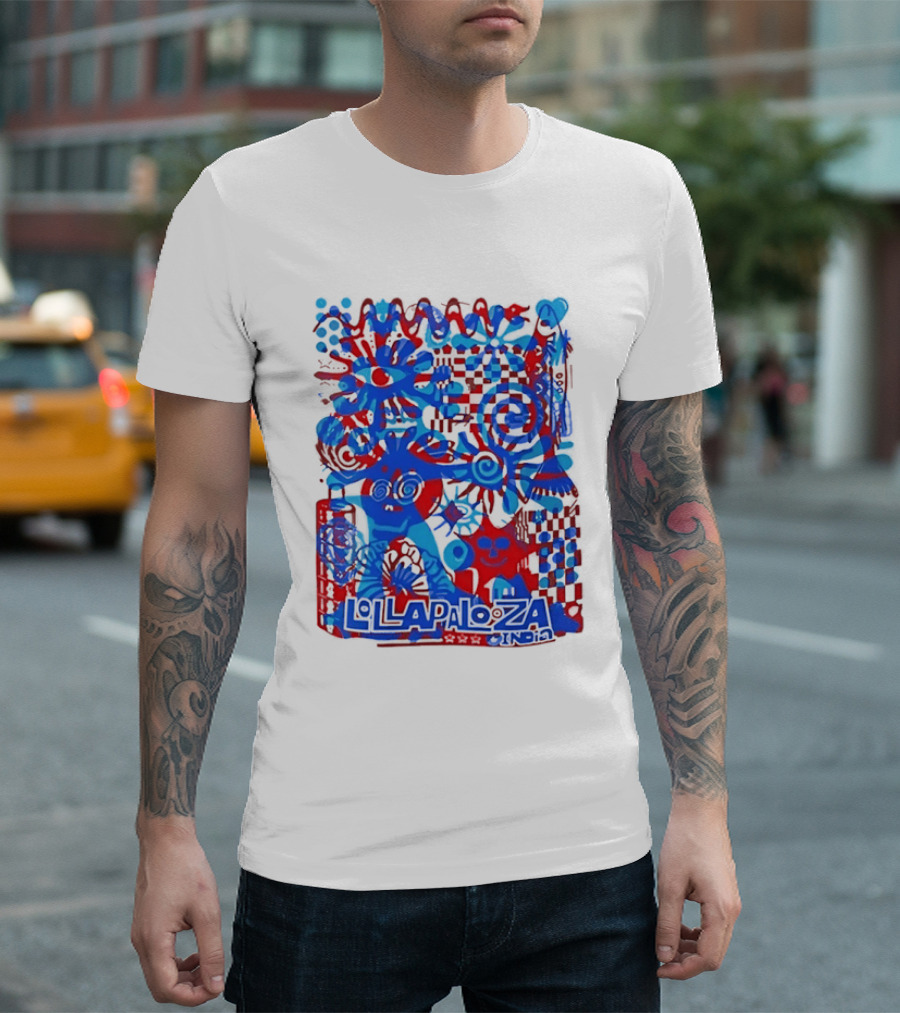 Lollapalooza India Festival Live Music Concert Vibrant Symbolic T-Shirt