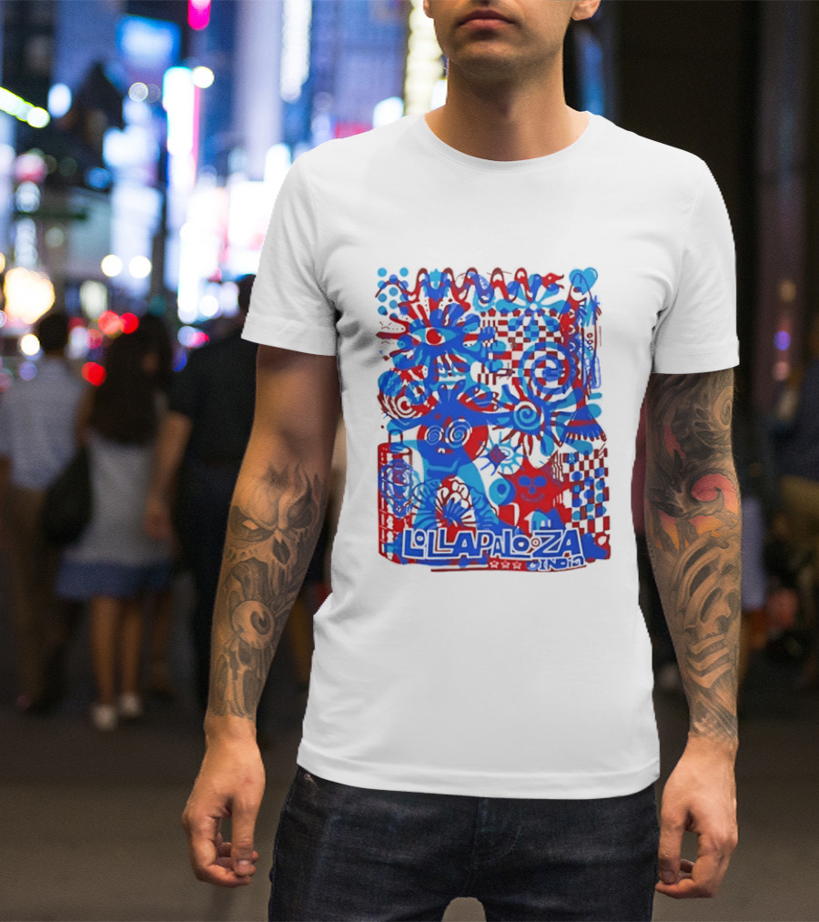 Lollapalooza India Festival Live Music Concert Vibrant Symbolic T-Shirt