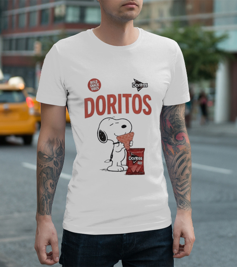 Snoopy Doritos Snack Vibes With Peanuts Cartoon T-Shirt