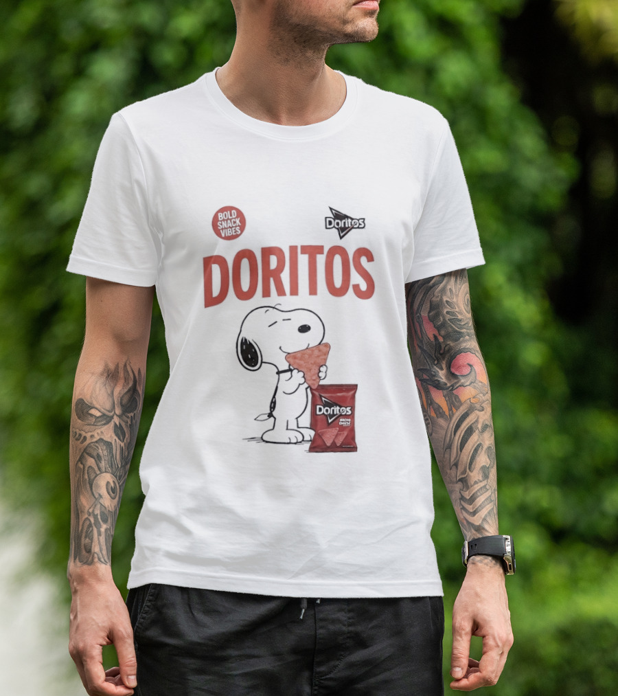 Snoopy Doritos Snack Vibes With Peanuts Cartoon T-Shirt