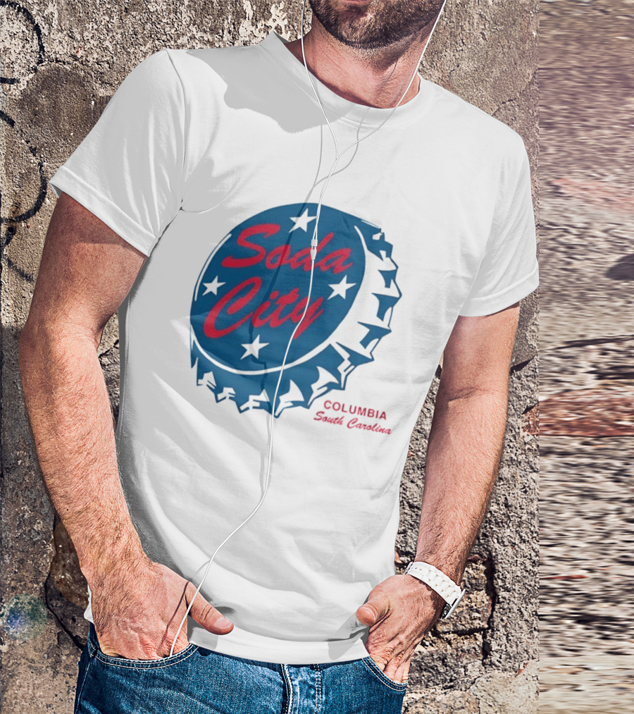 Soda City Columbia South Carolina Bottle Cap Stars T-Shirt