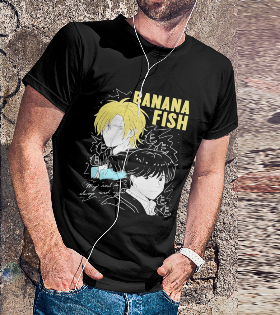 Banana Fish Ash And Eiji My Soul Is Always With You Anime Duo T-Shirt