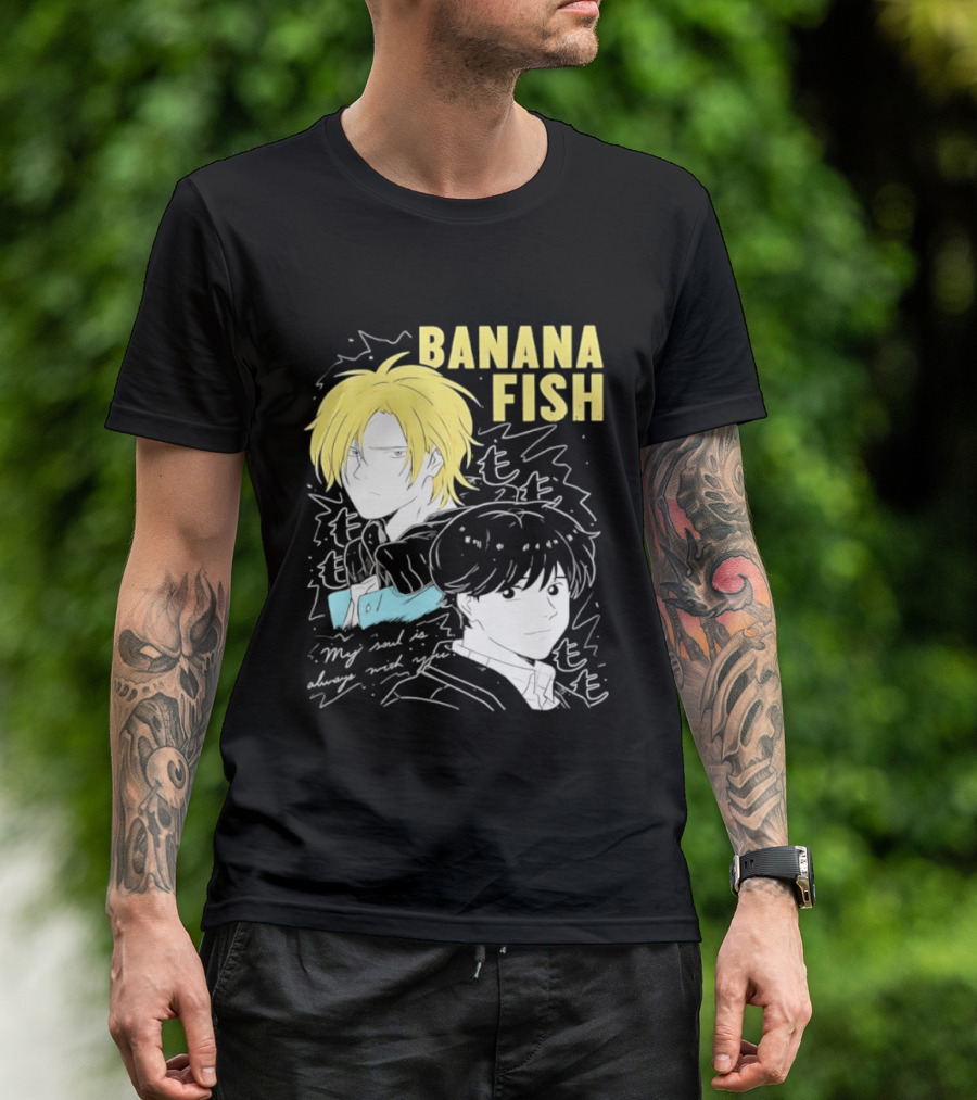 Banana Fish Ash And Eiji My Soul Is Always With You Anime Duo T-Shirt