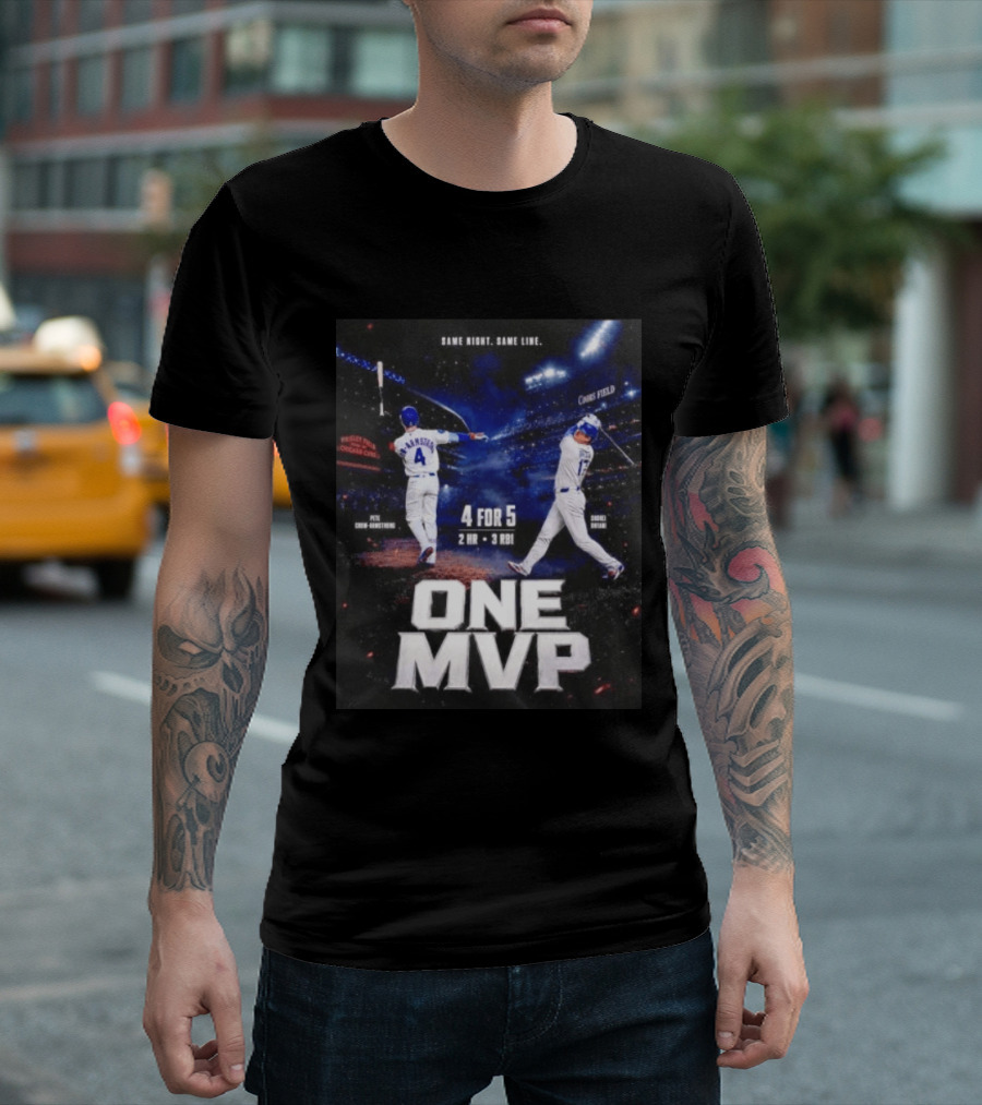 Same Night Same Line Pete Crow Armstrong Shohei Ohtani One MVP Coors Field Wrigley Field 4 For 5 2 HR 3 RBI T-Shirt