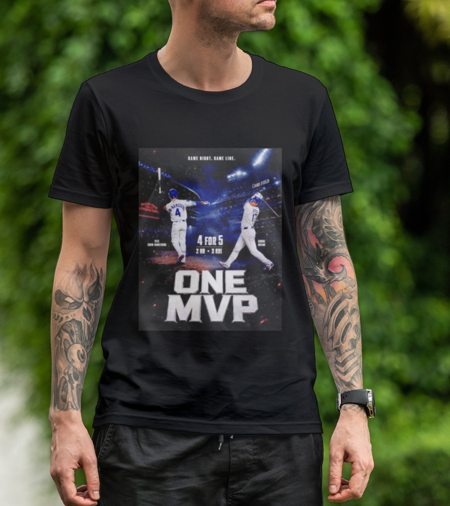 Same Night Same Line Pete Crow Armstrong Shohei Ohtani One MVP Coors Field Wrigley Field 4 For 5 2 HR 3 RBI T-Shirt