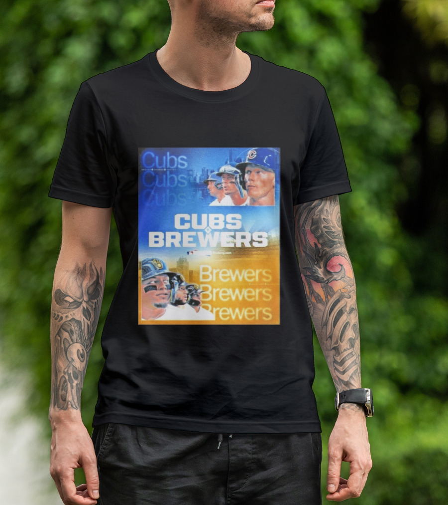 Chicago Cubs Brewers MLB Rivalry Matchup Highlights T-Shirt