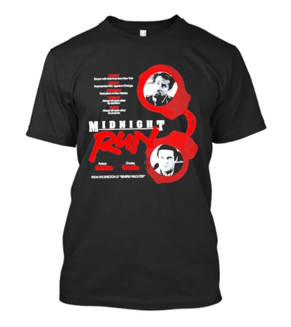 Robert De Niro Charles Grodin Midnight Run Handcuffs Movie T-Shirt