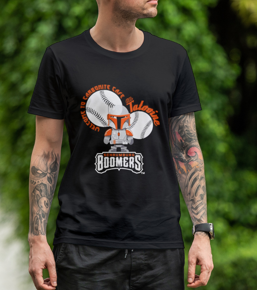 Schaumburg Boomers Welcome To Carbonite Café With Baseball And Armor T-Shirt