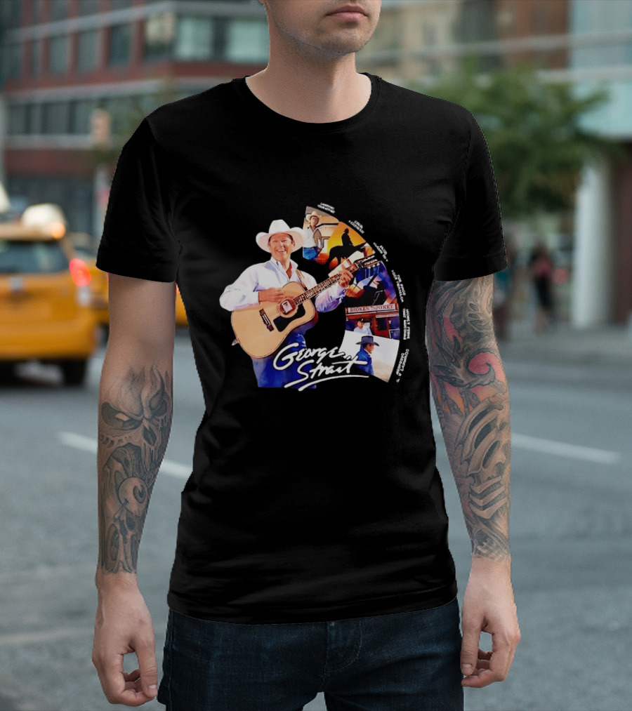 George Strait Country Music Legend Hits Amarillo By Morning Troubadour Broken Spoke Classic Songs T-Shirt