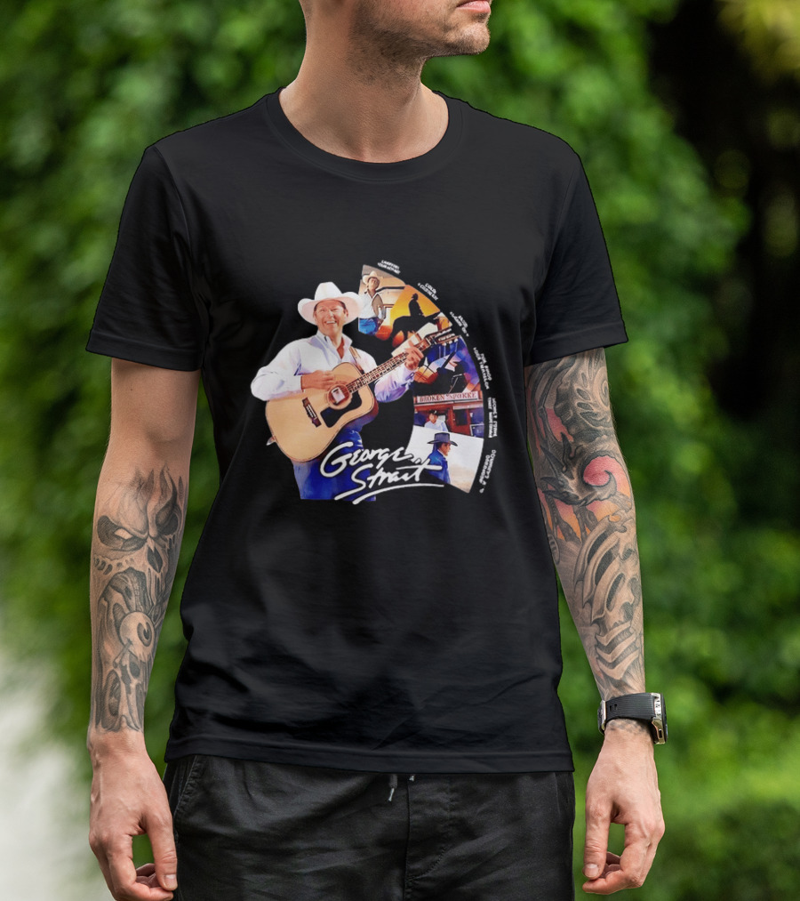 George Strait Country Music Legend Hits Amarillo By Morning Troubadour Broken Spoke Classic Songs T-Shirt