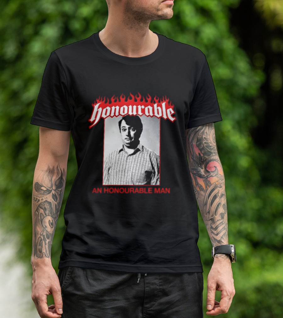 Honourable An Honourable Man Mark Corrigan Flames Frame T-Shirt