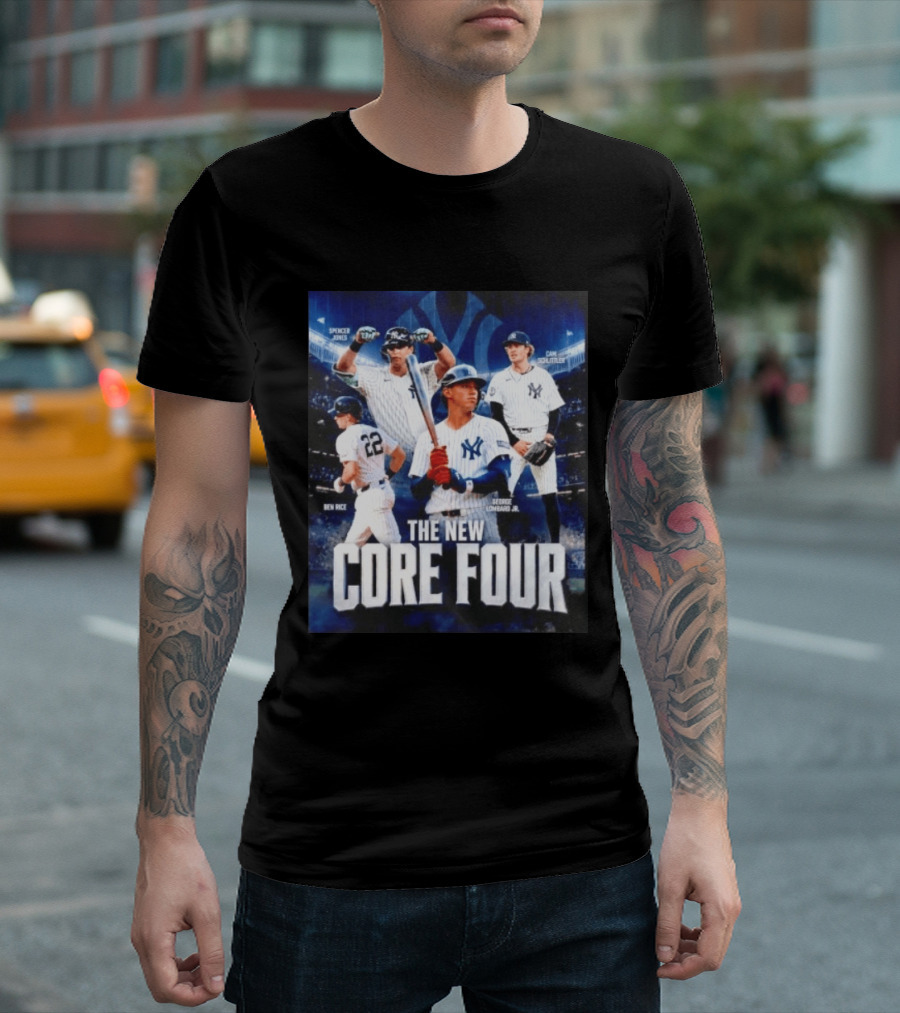 Spencer Jones Ben Rice George Lombard Jr Cam Schlittler The New Core Four NY Yankees T-Shirt