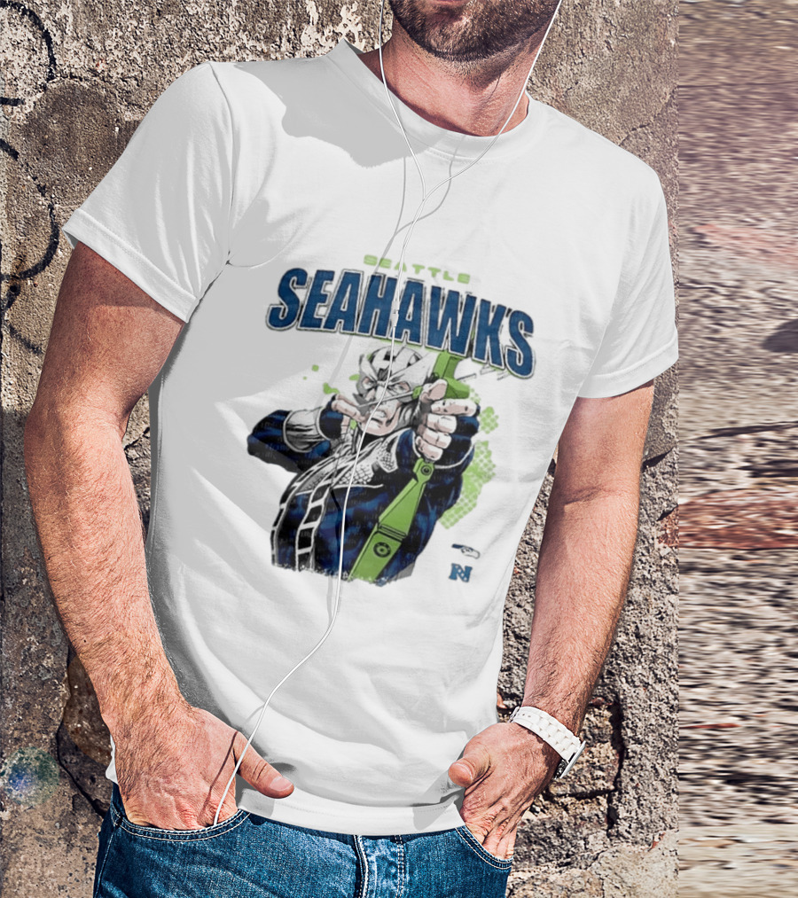 Seattle Seahawks Hawkeye Collaboration NFL Marvel T-Shirt