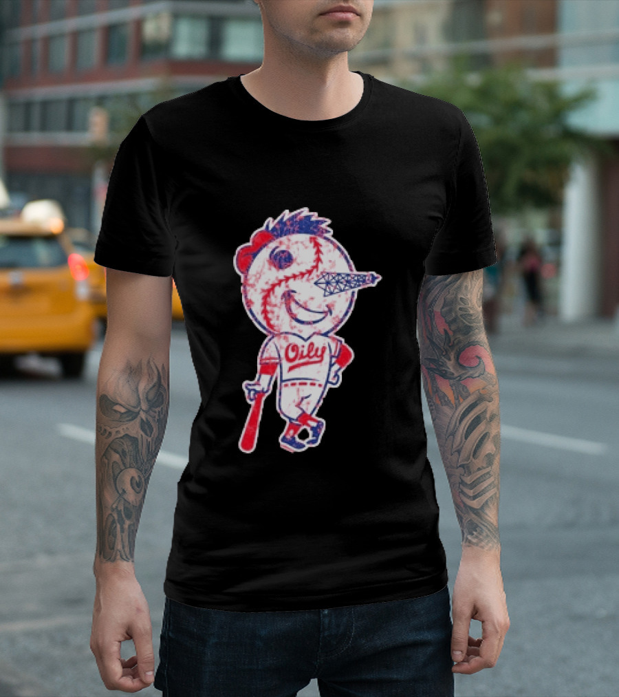 Tulsa Drillers Oily Distressed Baseball T-Shirt