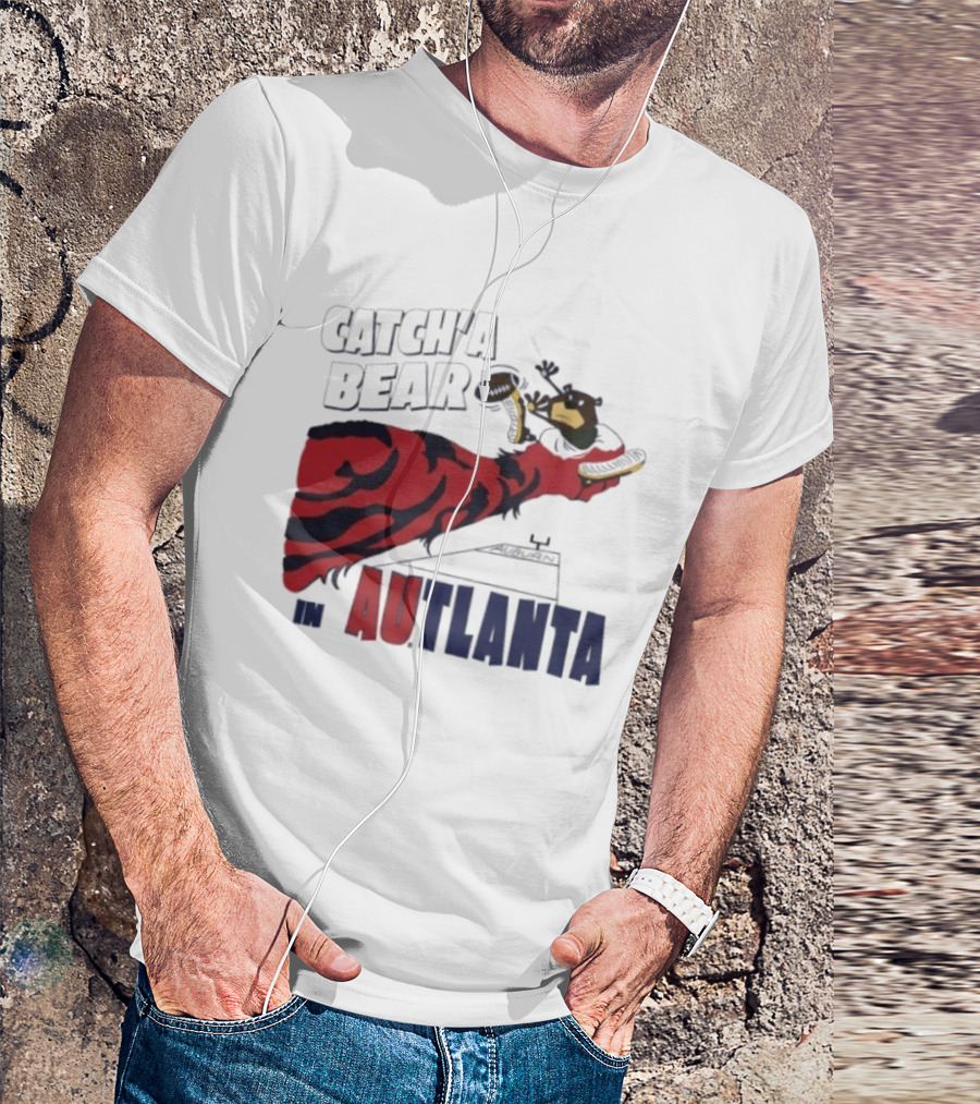 Catch'a Bear Auburn Tigers Vs Baylor Bears AUTlanta Tiger Stripe Football T-Shirt