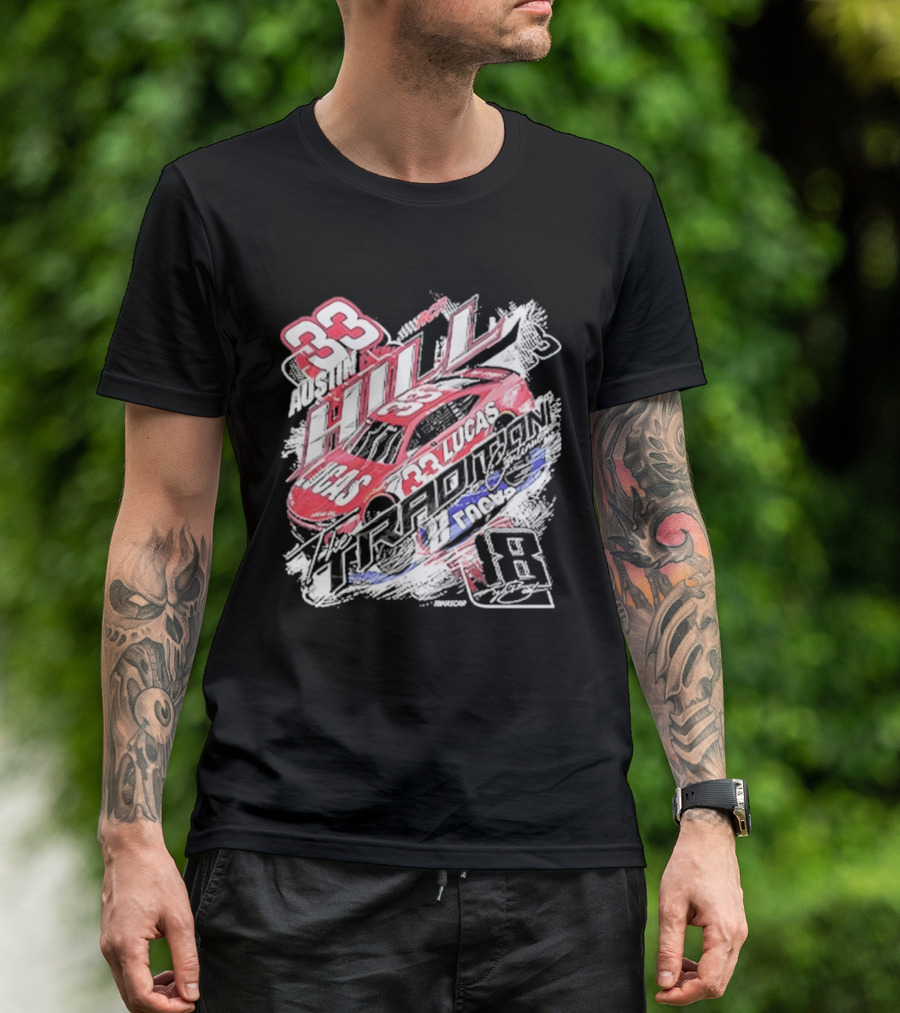 Austin Hill 33 Lucas Oil RCR NASCAR Racing Car Classic Ink T-Shirt