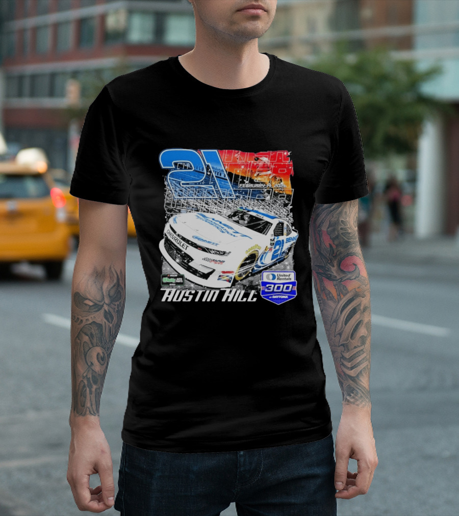 Austin Hill Richard Childress Racing February 2026 United Rentals 300 Daytona Race Winner Chevrolet 21 T-Shirt
