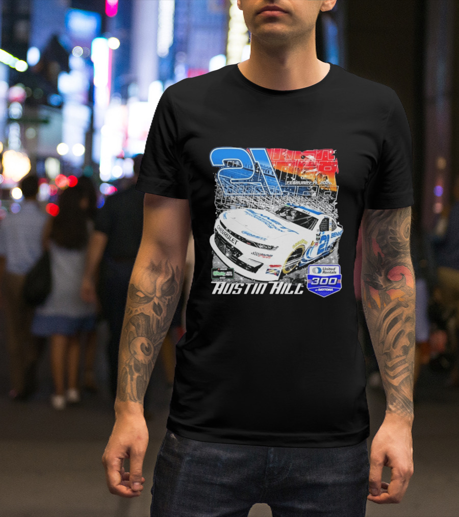 Austin Hill Richard Childress Racing February 2026 United Rentals 300 Daytona Race Winner Chevrolet 21 T-Shirt
