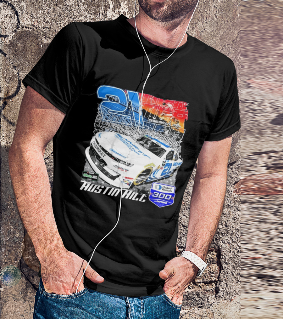 Austin Hill Richard Childress Racing February 2026 United Rentals 300 Daytona Race Winner Chevrolet 21 T-Shirt