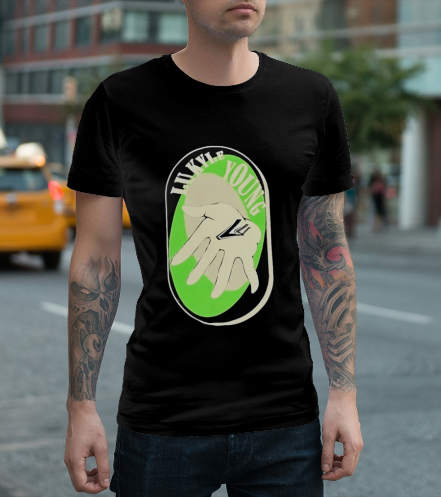 Lukyle Young Hand With Emblem In Green Oval T-Shirt