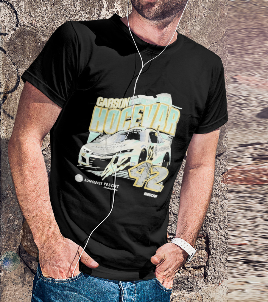 Carson Hocevar Legacy Motor Club 42 Sunseeker Resort NASCAR Racing T-Shirt