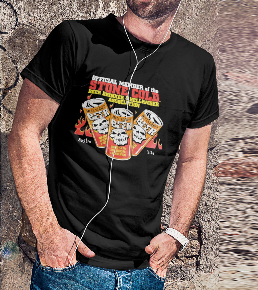 Official Member Stone Cold Steve Austin Beer Drinker Hellraiser Association Brewed For Hellraiser Sob Jackass T-Shirt