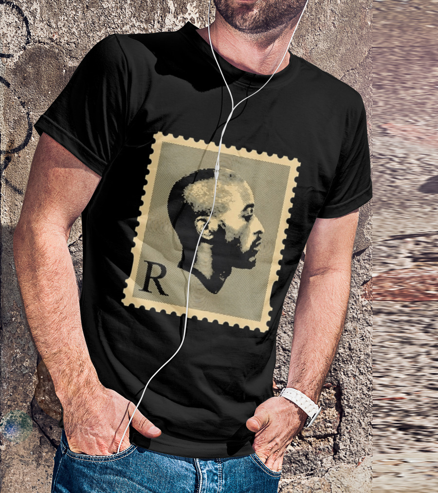 Tupac Shakur Black Postage Stamp Profile 2Pac T-Shirt