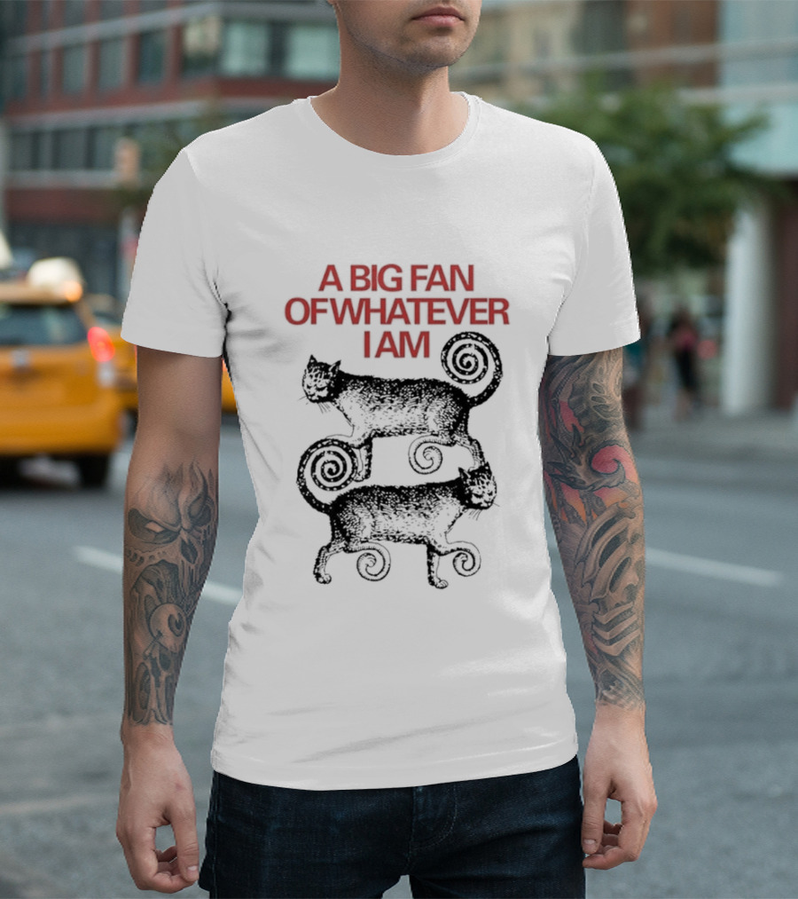 A Big Fan Of Whatever I Am Spiral Cats T-Shirt