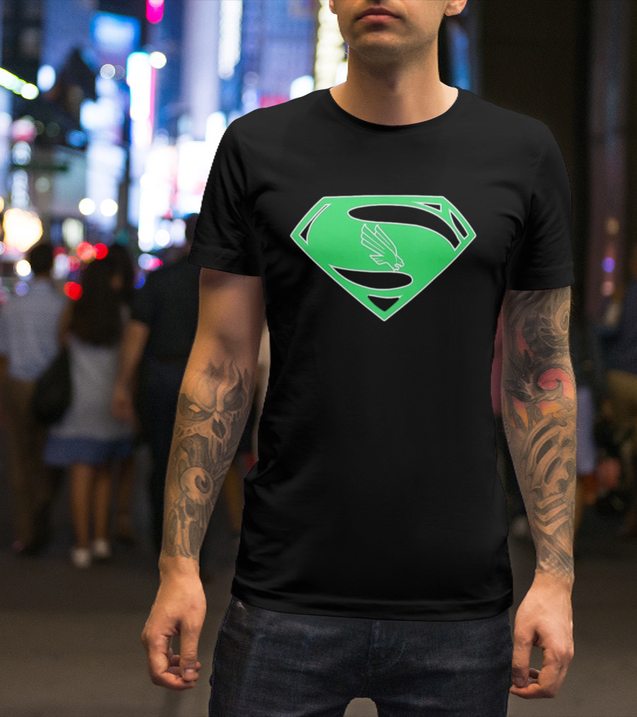 North Texas Mean Green UNT Superman T-Shirt