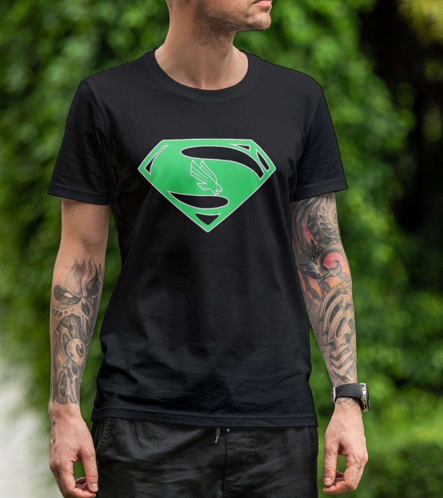 North Texas Mean Green UNT Superman T-Shirt