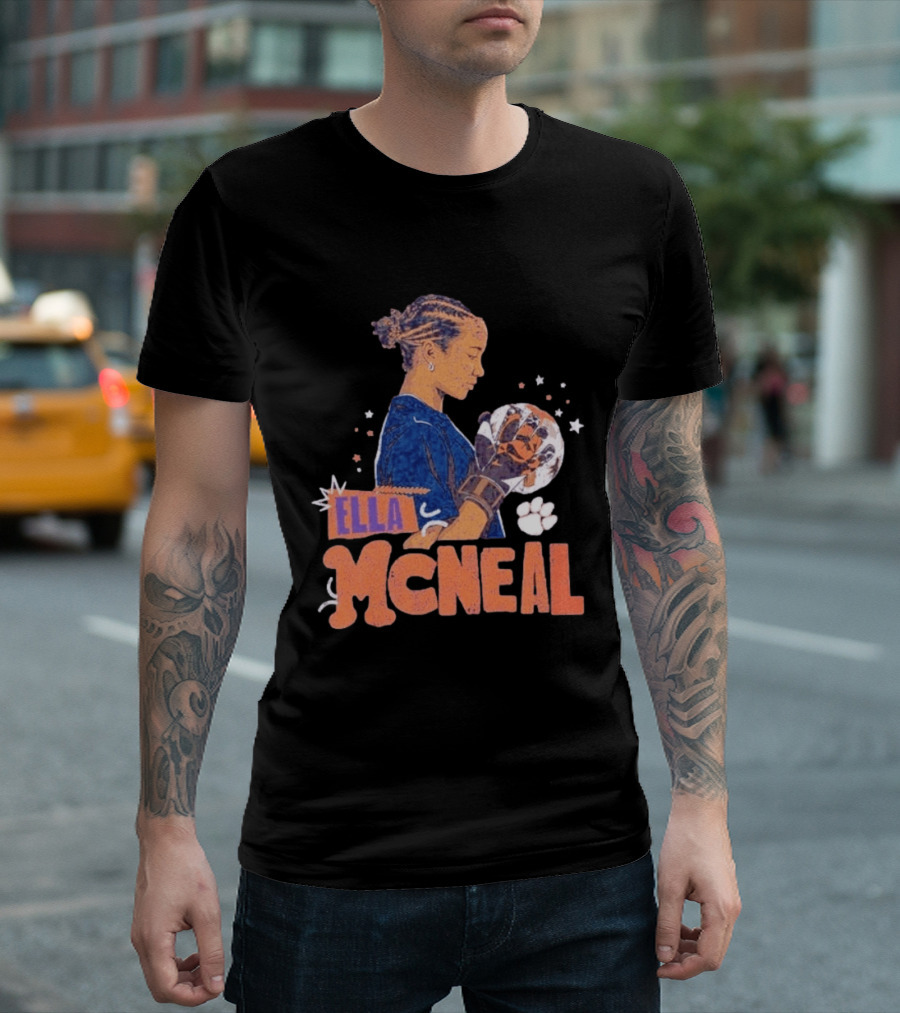 Ella McNeal Clemson Tigers Soccer Player Holding Ball T-Shirt