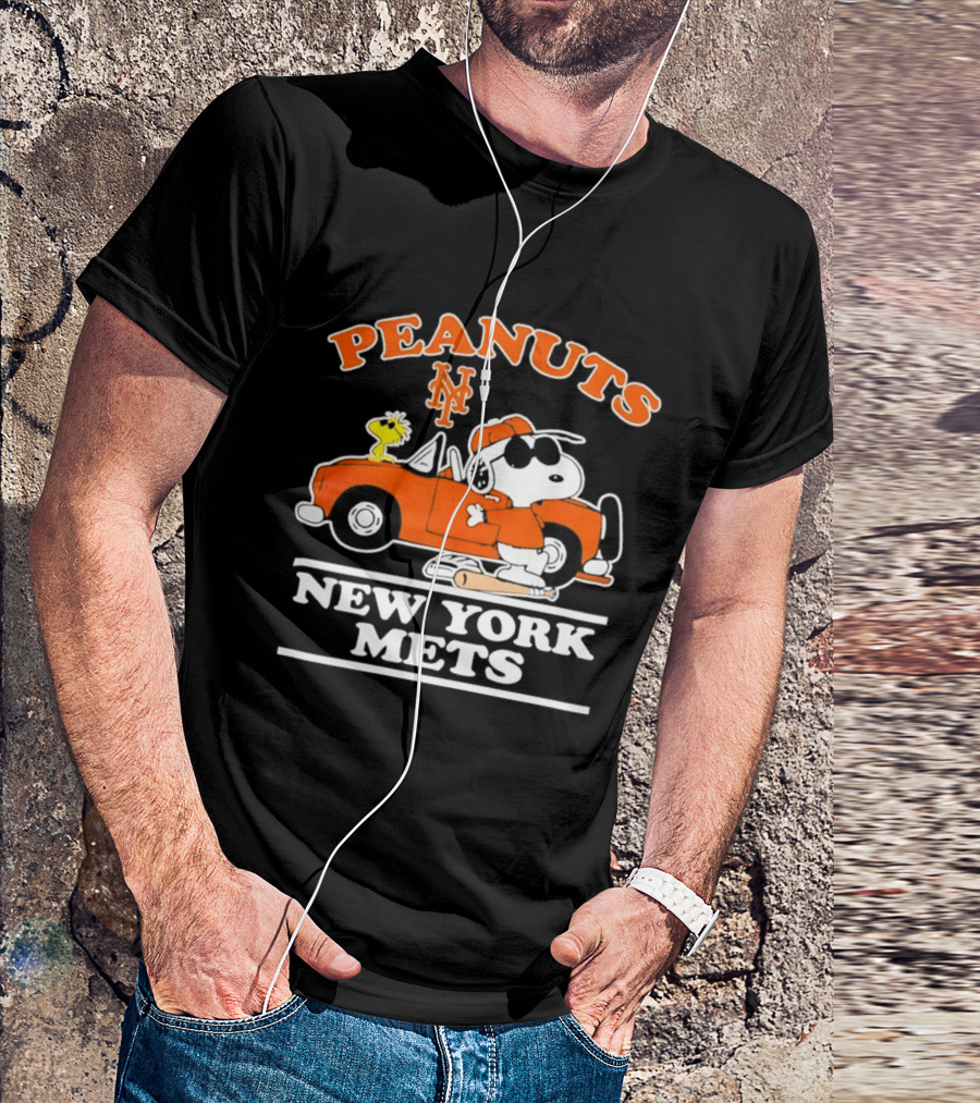 Peanuts Snoopy Woodstock New York Mets MLB Fan Gear T-Shirt