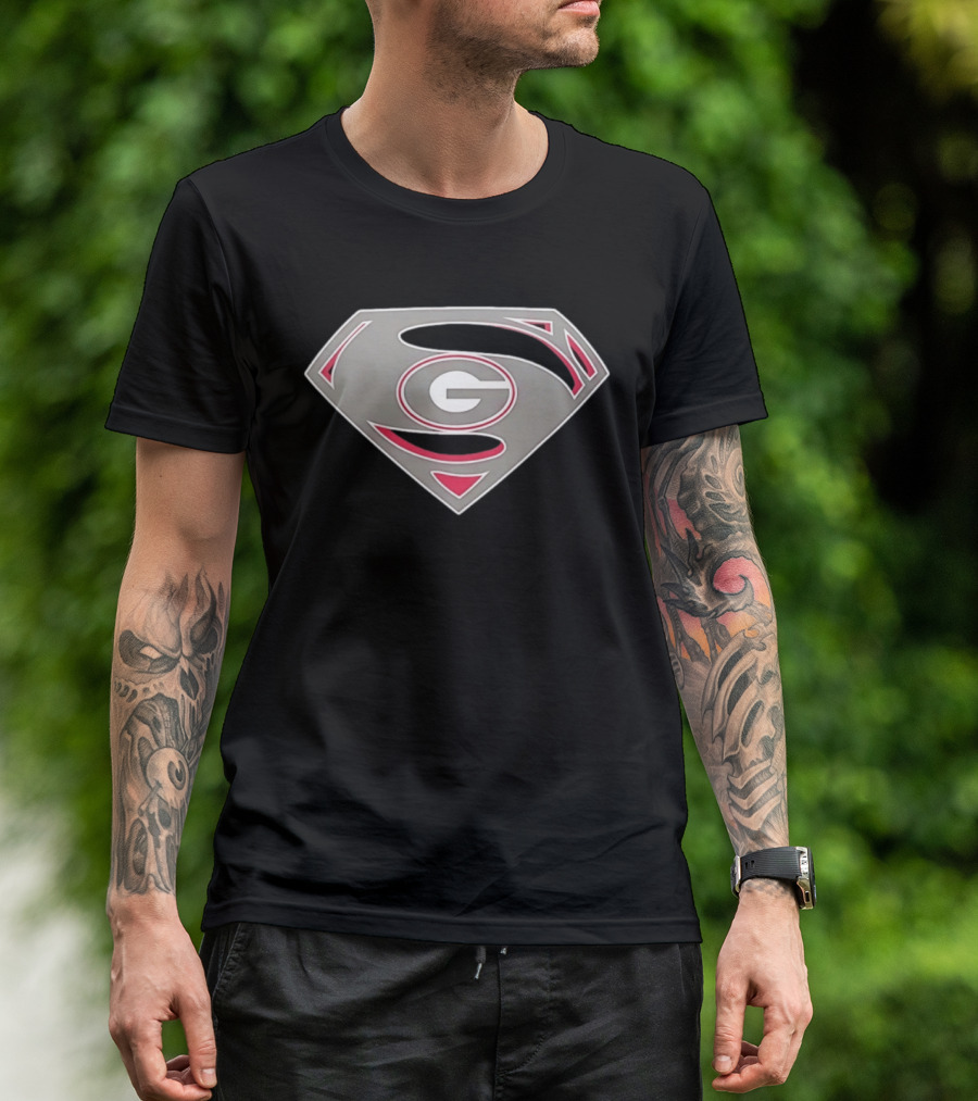 Georgia Bulldogs Superman UGA College Football G T-Shirt