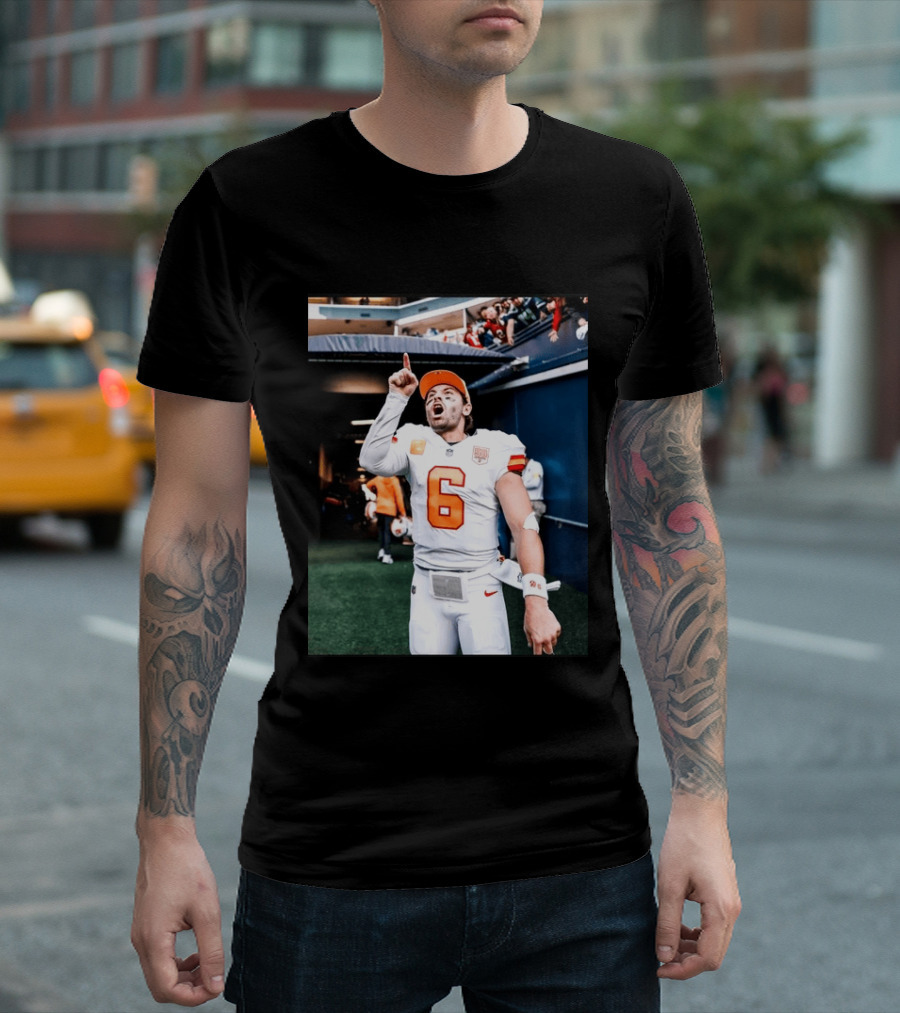 Baker Mayfield Tampa Bay Buccaneers NFL Quarterback Action Number 6 T-Shirt
