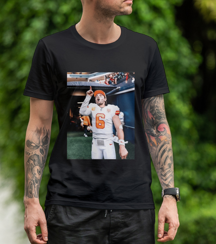 Baker Mayfield Tampa Bay Buccaneers NFL Quarterback Action Number 6 T-Shirt