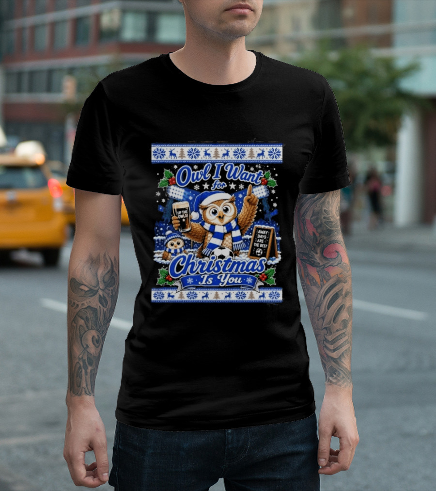 Owl I Want For Christmas Is You Sheffield Wednesday Jumper T-Shirt