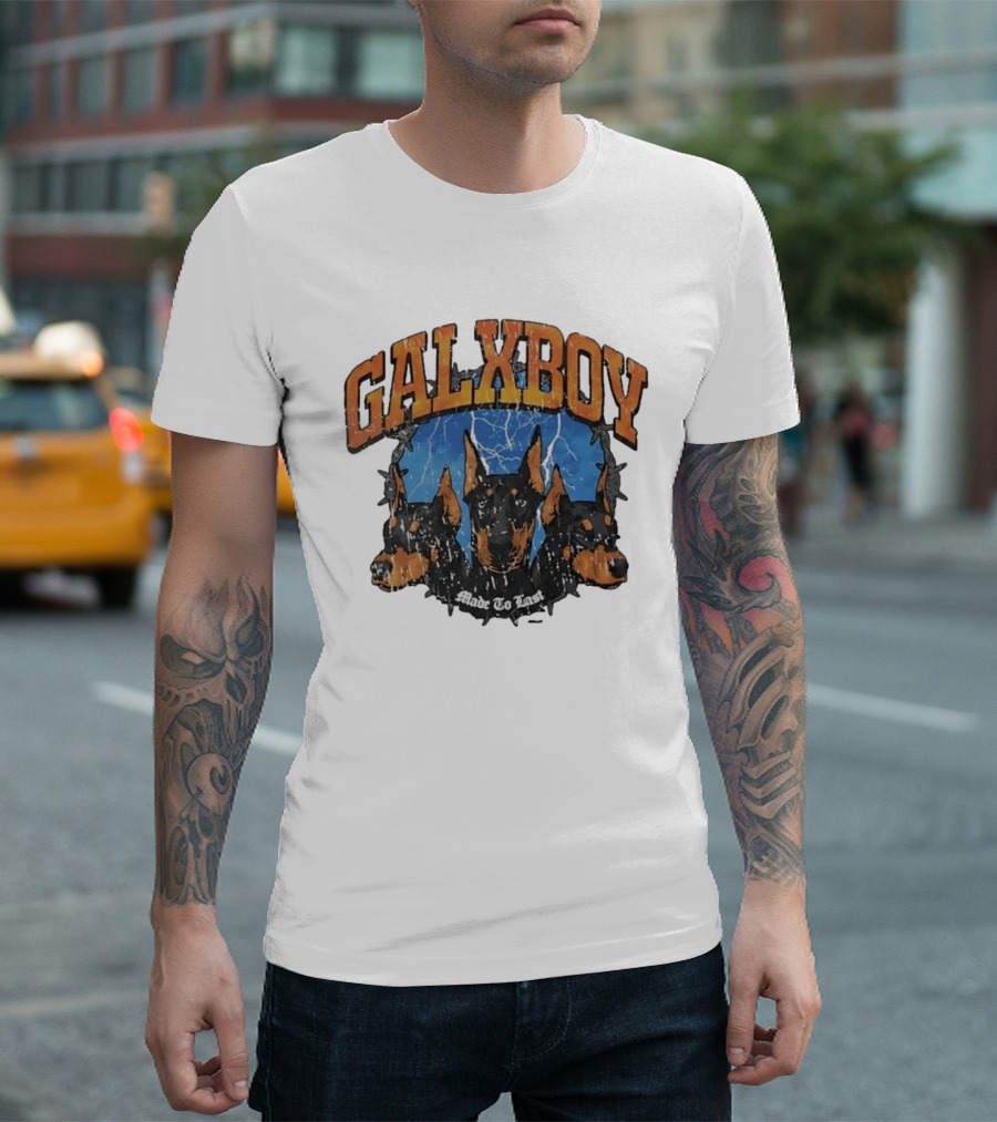 GalxBoy Made To Last Doberman Trio Bold Presence T-Shirt