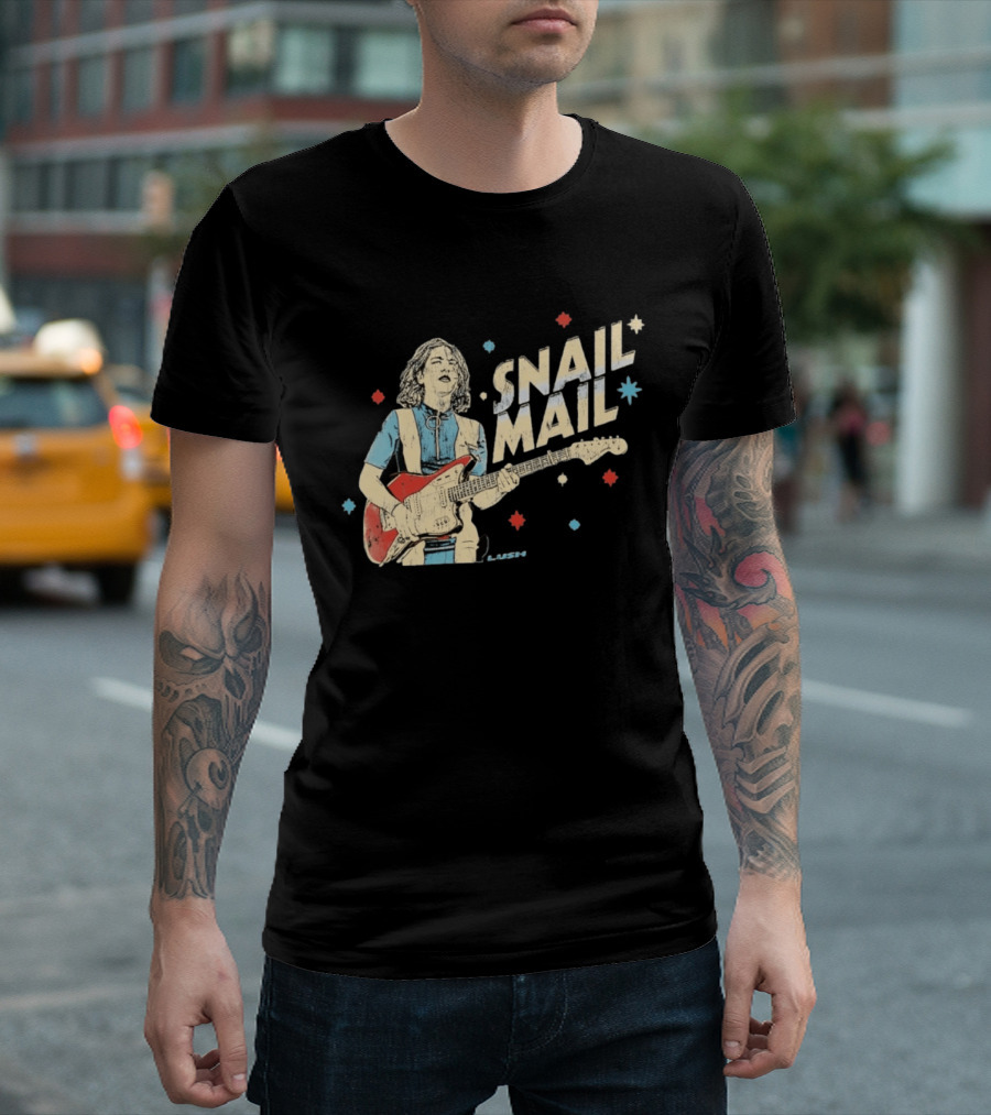 Snail Mail Lush Indie Rock Distressed Guitar T-Shirt